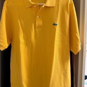 Lacoste Men's Bright Yellow Polo Shirt size 5 pre owned
